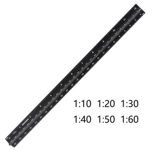 Bview Art Professional <span class=keywords><strong>30</strong></span> <span class=keywords><strong>cm</strong></span> regla de escala Triangular duradera de <span class=keywords><strong>aluminio</strong></span> seis escalas logotipo Cusrom para herramienta de borrador de ingeniería de dibujo - Product Image 4
