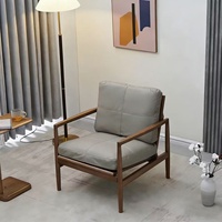 Fauteuil simple en bois massif, style nordique, multifonctionnel, fauteuil inclinable pour salon et balcon, chaise Hank