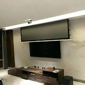 100inch <strong>Black</strong> Crystal Anti-light Tab Tension Electric <strong>Projector</strong> Down <strong>Screen</strong> for Long Focus ALR <strong>Black</strong> Crystal - Product Image 5