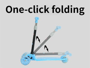 3-Wheel Foldable Modern Scooter for Kids Ages 3-6 Years <strong>Old</strong> Height Adjustable Plastic Wheels Stable Standing Design Outdoor Use - Product Image 3