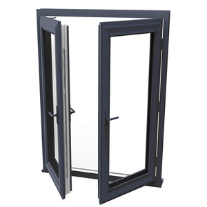 Fenêtres <span class=keywords><strong>à</strong></span> battants français sur mesure, modernes, insonorisées et résistantes aux ouragans, avec cadre en alliage d'aluminium et <span class=keywords><strong>double</strong></span> <span class=keywords><strong>vitrage</strong></span> - Product Image 1