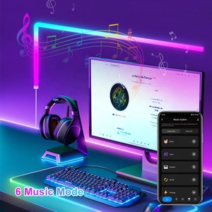 RGB Thông Minh Đa Màu Phân Đoạn Điều Khiển Âm Nhạc Đồng Bộ Trang Trí Nội Thất Thanh LED Cho Chơi Game Nhịp Điệu Nhảy Múa Trong Nhà Đèn Led - Product Image 6