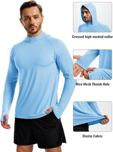 Camisetas de Calidad, Camiseta Deportiva de <span class=keywords><strong>Manga</strong></span> <span class=keywords><strong>Larga</strong></span> con Capucha para <span class=keywords><strong>Hombre</strong></span>, Sudadera con Capucha para <span class=keywords><strong>Hombre</strong></span> - Product Image 3