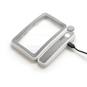 <span class=keywords><strong>Loupe</strong></span> <span class=keywords><strong>rectangulaire</strong></span> rechargeable avec lumière LED, aide à la <span class=keywords><strong>lecture</strong></span>, <span class=keywords><strong>loupe</strong></span> pliable portable avec modes de gradation - Product Image 1