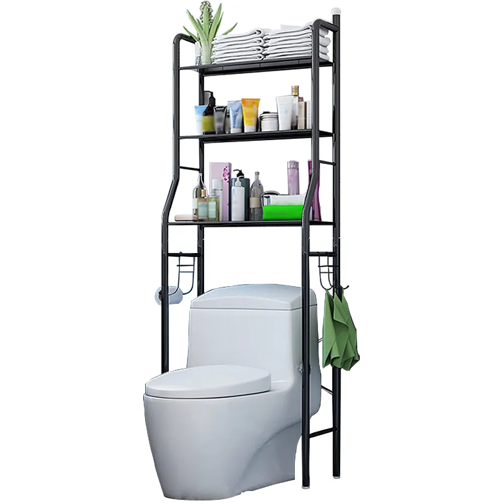 Bathroom Display Shelf Storage Holders Over Toilet 3-Rack Standing Shelves for Bath Toilet Closestool