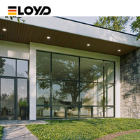 Eloyd California Case Fenêtres à triple vitrage Grande image Noir Fenêtre panoramique Plancher Plafond Fenêtre fixe Extérieur Salle de bain