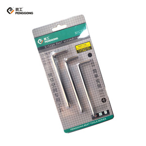 Penggong L Type Dual <b>Screwdriver</b> <b>Set</b> Hex And <b>Phillips</b> Bit 3 Pcs For Narrow Space Use - Product Image 1