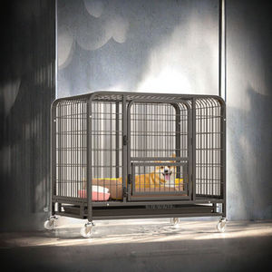 กรงสุนัขเหล็กระบายอากาศแข็งแรงสำหรับสุนัขขนาดใหญ่-ใช้ในร่ม - Product Image 3