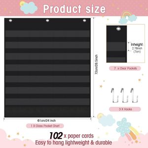 Juego de tableros de calendario de bolsillo para el aula, vista mensual, tablero de anuncios de papel, gestión del tiempo, regreso a clases, paquete de varias piezas - Product Image 2