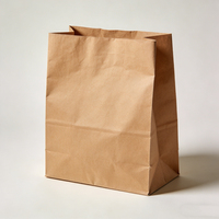 Sacs en papier kraft de luxe recyclables de qualité alimentaire pour la livraison de nourriture à emporter, le lait, avec impression de logo personnalisé