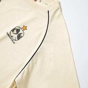 Camiseta de manga raglán con estampado DTG, camisetas 100% de algodón con tuberías, camiseta elegante para hombre - Product Image 5