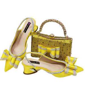 Elegantes Zapatos de Tacón Alto para Novia, Color Amarillo Verano 2026, Impermeables, Planos, con Plataforma de 5.8cm, Cierre Deslizante, Resistentes - Product Image 4