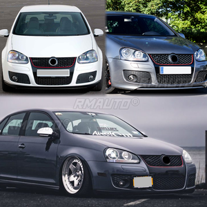 Grilles de pare-chocs avant en nid d'abeille, grille centrale supérieure, grille de course pour Volkswagen VW Golf 5 MK5 Jetta GTI 2006 2007 2008 2009 - Product Image 6