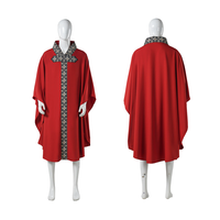 Chasuble unisexe pour prêtre, clergé, célébrant, vêtements d'église catholique, robe pour hommes et femmes, costume de cosplay d'Halloween en polyester