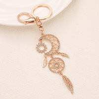 Nouveau porte-clés en métal INS original avec plaque étoile et lune, pendentif de sac, cadeau porte-bonheur pour voiture