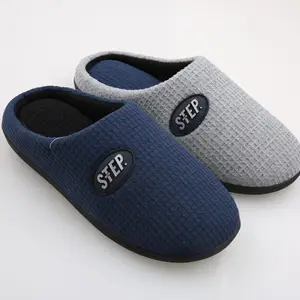 CORIFEI men's winter close toe home using arch support Memory Foam felt slippers for men