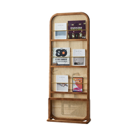 Étagère d'art simple en rotin nordique tressé, meuble mobile pour la maison, design durable pour la chambre à coucher, le salon, l'entrée, écran de séparation