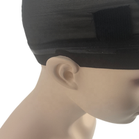 Capuchons de perruque en maille noire personnalisés partie d'oreille coupée ceinture élastique en silicone bonnet de tissage extensible filet à cheveux en maille respirante élastique