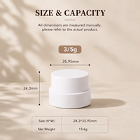 Échantillon Gratuit - Pot en Plastique PP 3/5g avec Couvercle à Vis UV, Personnalisable OEM/ODM, pour Échantillons de Crème Visage, Crème Contour des Yeux, Emballage Cosmétique