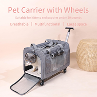 Portable Pet Rolling Carrier Safe Poignée télescopique Pet Travel Carrier Bag sur roues Pet Travel Carrier