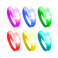 Bracelet LED lumineux en silicone, vente chaude, pour fête et concert, vente en gros
