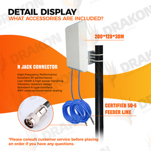 Cao đạt được 14dBi uwb ngoài trời định hướng ăng-ten Yagi 200-6000MHz tần số ban nhạc từ xa Mỏ Than đường hầm vị trí vít - Product Image 5