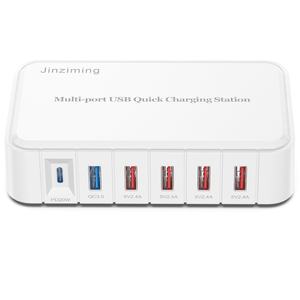 Station <span class=keywords><strong>de</strong></span> charge rapide USB multiport 86W Hub 6 ports 20W PD USB C Bloc <span class=keywords><strong>de</strong></span> charge pour iPhone <span class=keywords><strong>iPad</strong></span> Tablet PC Samsung - Product Image 4