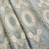 Rideaux de luxe brodés pour fenêtre, style vintage, avec voile brodé pour chambre à coucher, salon