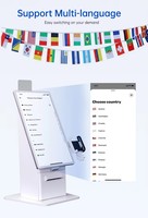 Kiosco de Autoservicio con Pantalla Táctil, SDK, Lector de Códigos de Barras, Sistema POS para Pedidos de Comida y Pagos, con Cámara, Impresora Térmica y Escáner
