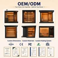 Sauna Exterior Moderna Aislada Estilo Nórdico Kaitong, Tipo Cubo de Madera, para 1, 2, 4 o 6 Personas, con Ducha