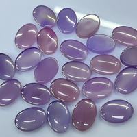 18x25mm violeta Calcedonia ágatas anillo ovalado accesorios de piedra incrustaciones para colgante pulsera collar fabricación de joyas