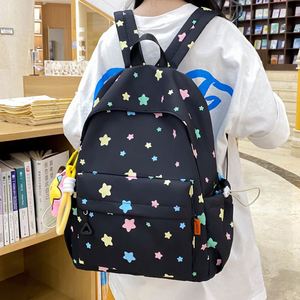 Mochila Escolar Personalizada con Estampado de Estrellas para Niñas, Estudiantes de Secundaria y Preparatoria, Linda Mochila de Viaje para Adolescentes - Product Image 3