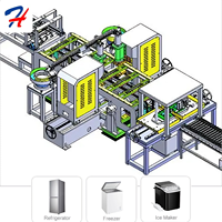 Fournisseur de lignes de production automatiques de réfrigérateurs, ligne d'assemblage de réfrigérateurs intelligents à haute efficacité, vente chaude