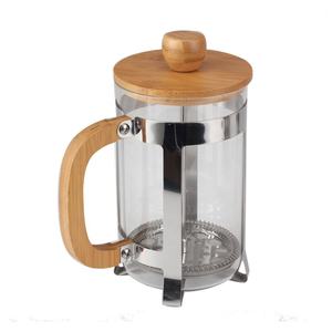 Cafetera Francesa de Vidrio de Borosilicato sin BPA, con Capacidad de 0.8L, Carcasa de Acero Inoxidable, Tapa y Asa de Madera - Product Image 6