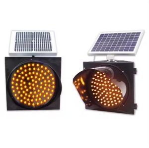 Semáforo Solar LED de Color Azul para Intersecciones, Luz Intermitente Amarilla/Roja - Product Image 3