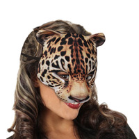 Masque d'Halloween pour Fête de Carnaval, Décoration de Bal Masqué, Demi-masque Animal Léopard en EVA, DIY 17x19cm, Livraison Directe Transfrontalière