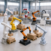 Bras de robot de palettisation industrielle, palettiseur automatique à 4/6 axes pour l'empilage de cartons, sacs, boîtes, emballages, manutention de matériaux