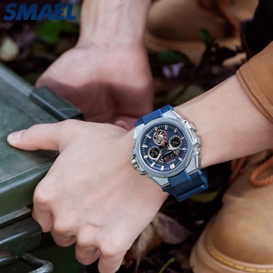 Montre de sport étanche SMAEL 8098, chronographe, analogique-numérique, lumineuse, avec alarme, bracelet en TPU pour plongée - Product Image 5