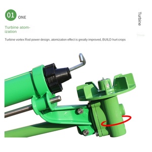 Pistolet à pulvérisation rotatif <span class=keywords><strong>automatique</strong></span> 4050, <span class=keywords><strong>turbine</strong></span> à vis sans fin, atomisation plastique pour l'aménagement paysager, <span class=keywords><strong>arrosage</strong></span> à 360°, irrigation, atelier, dépoussiérage - Product Image 5