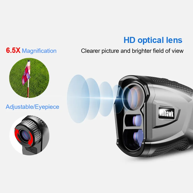 6.5X पेशेवर गोल्फ Rangefinders झंडा ताला कंपन rangefinder चुंबक लेजर दूरी खोजक मीटर दूरबीन रेंज फाइंडर