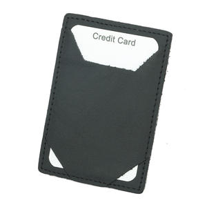 Porte-cartes RFID ultra-mince avec logo personnalisé pince à billets portefeuille durable en cuir de cheval fou avec blocage RFID pour hommes - Product Image 2