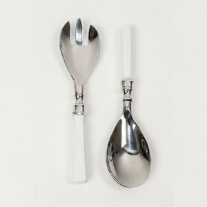 <b>Small</b> Stainless Steel Spoon Set with Resin <b>Mirror</b> Polish Kitchen Organiser Accessories for Serving and Cooking for Weddings - Product Image 1