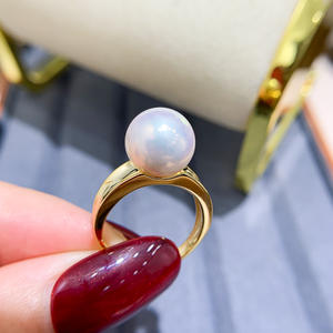 WENCHI S925 เงินแท้ อุปกรณ์ทำเครื่องประดับ DIY ตัวเรือนแหวนรูปดอกบัวเปล่า สำหรับใส่ลูกปัดกลมขนาด 7-9 มม. สำหรับแหวนมุก-รุ่น 11851 ผลิตในจีน - Product Image 1