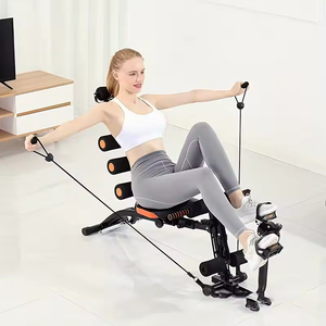 Banc de musculation réglable 6-en-1 pour la salle de sport à domicile. Équipement de fitness parfait pour les exercices abdominaux avec cordon de tension dorsal - Product Image 3