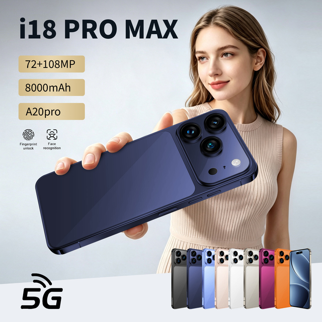 18 PRO MAX 5G Octa Core HD 120Hz Display English Android 15 LTE 16+1TB 108MP 7.3" OLED Smartphone French/Spanish