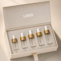Flacon compte-gouttes vide en verre de 1ml, 2ml, 3ml, 4ml, 5ml pour sérum, lotion, teinture, soins du visage, échantillons cosmétiques et maquillage