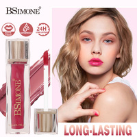 Rouge à lèvres liquide mat en tube ondulé, imperméable, non collant, hydratant, 6 teintes, OEM ODM, étiquette privée, logo personnalisé, vente en gros