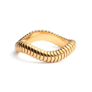 Milskye Wholesale Custom Fashion Dainty 925 sterling silver gold vermeil Women circuit rings