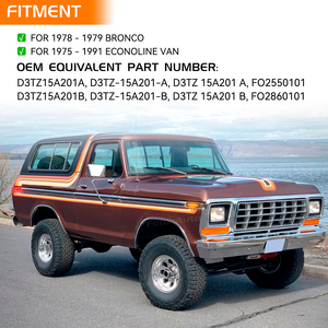 4 Uds. Lente transparente ámbar/rojo LED señal de giro luz de posición lateral para <span class=keywords><strong>Ford</strong></span> Bronco1978-1979 Econoline Van 1975 ~ <span class=keywords><strong>1991</strong></span> - Product Image 4