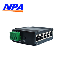 Commutateur réseau industriel non géré 5 ports Gigabit avec transmission longue distance, montage sur rail DIN pour la mise en réseau